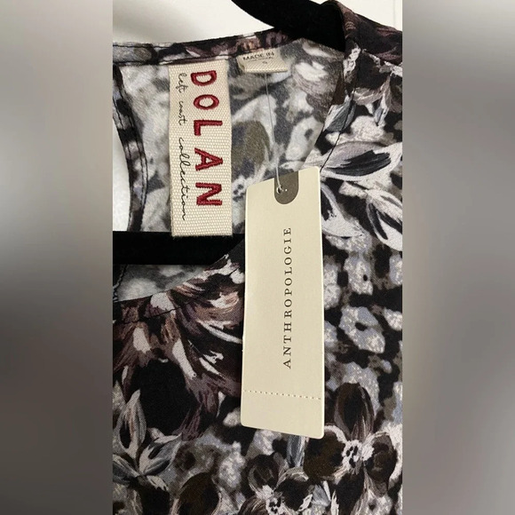 NWT Dolan (Anthropologie) Moira Bias MIDI Dress Brown Motif Size Small - Picture 5 of 11